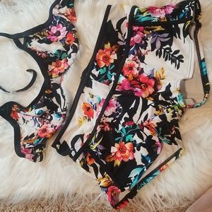 Two piece swim suit, size DD top / med 8 bottoms